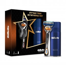 Gillette Men Набор Fusion Станок ProGlide Flexball с 1 сменной кассетой+Гель для бритья 75мл