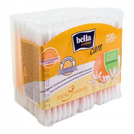 Bella Палочки ватные Cotton с экстрактом апельсина и Д-Пантенола 200шт