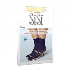 Sisi Носки Glam эффект тюля с принтом стразы