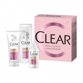 Clear Набор Derma Therapy Шампунь укрепляющий 200мл+Маска-кондиционер 200мл+Скраб для головы 150мл