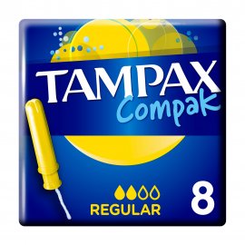 Tampax Compak Regular Single Тампоны гигиенические с аппликатором 8шт