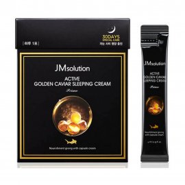 JMsolution Крем для лица с золотом и икрой ночной (4мл*30)