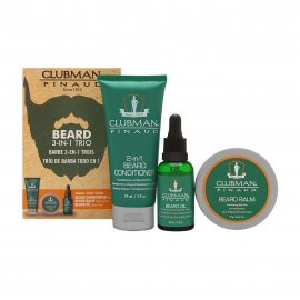Clubman Набор Beard 3в1 Trio Крем-кондиционер+Воск-бальзам+Масло