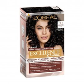 L'Oreal Paris Excellence Universal Nudes Краска для волос 1U Универсальный черный