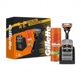 Gillette Men Fusion5 Набор Бритва с 3 сменными кассетами+Гель для бритья 75мл+Подставка