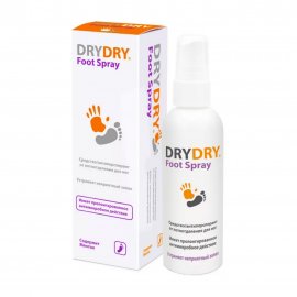 Dry Dry De Foot Spray (Де Фут Спрей) Антиперспирант-ролик Средство от потоотделения для ног 100мл