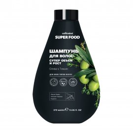 Cafe Mimi Super Food Шампунь для волос Супер объем и рост Олива и Тимьян 370мл