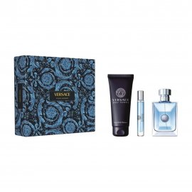 Versace Men Pour Homme Набор Туалетная вода 100мл+Шампунь для волос и тела 150мл+Туалетная вода 10мл