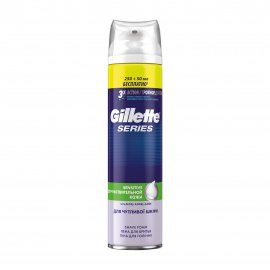 Gillette Men Series Sensitive Пена для бритья для чувствительной кожи 250+50мл
