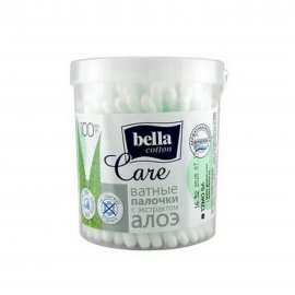 Bella Care Палочки ватные с экстрактом алоэ 200шт банка