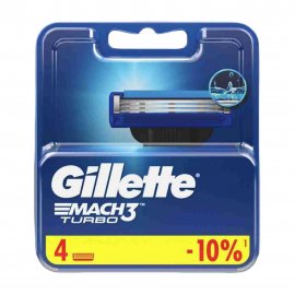 Gillette Mach3 Turbo Кассета сменная 4шт
