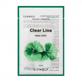 Consly Clear Line Маска тканевая успокаивающая с экстрактом центеллы азиатской 25мл