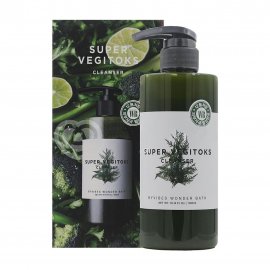 Wonder Bath Super Vegitoks Cleanser Green Детокс-очищение универсальные для кожи лица 300мл