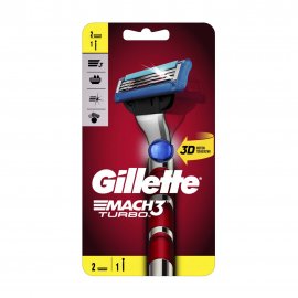 Gillette Men Mach3 Turbo 3D Станок бритвенный с 2 сменными кассетами