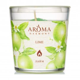 Aroma Harmony Свеча ароматическая в стакане Лайм 160гр