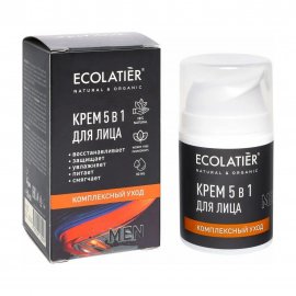 Ecolatier Men Крем для лица 5в1 Комплексный уход 50мл