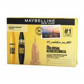 Maybelline Набор Тушь для ресниц Colossal 100% Black+Тушь для ресниц Colossal 36H