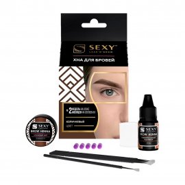 Solinberg Набор для окрашивания бровей Sexy Brow Henna 5 капсул Коричневый