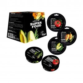Cafe Mimi Super Food Набор Скраб для лица 50мл+Маски для лица 3шт*10мл+Гель для лица 50мл
