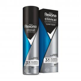 Rexona Men Clinical Protection Дезодорант-антиперспирант спрей Защита и свежесть 150мл