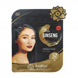 AsiaKiss Ginseng Патчи тканевые для области под глазами Женьшень 32шт 25гр