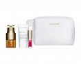 Clarins Double Serum Набор для сияния и молодости кожи лица и области вокруг глаз в косметичке