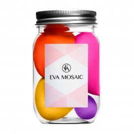 Eva Mosaic Набор спонжей для макияжа в банке №1 4шт