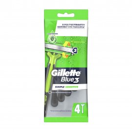 Gillette Men Blue 3 Simple Sensitive Станки одноразовые 4шт