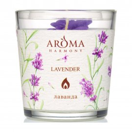 Aroma Harmony Свеча ароматическая в стакане Лаванда 160гр