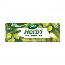 Dabur Herb'l Паста зубная для защиты эмали Олива+Зубная щетка пластик 150гр
