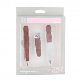 Dewal Beauty Набор маникюрный пилка щипчики для бровей книпсер NAB-4