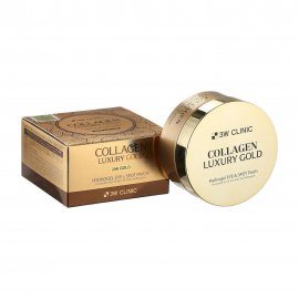 3W Clinic Collagen Luxury Gold 24K Патчи для глаз гидрогелевые с коллагеном и коллоидным золотом 60ш