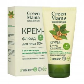 Green Mama Крем-флюид дневной для лица 30+ с экстрактом коры африканского дерева бамбара 50мл