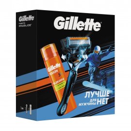 Gillette Men Набор ProGlide Fusion5 Станок с 1 сменной кассетой+Гель для бритья 200мл
