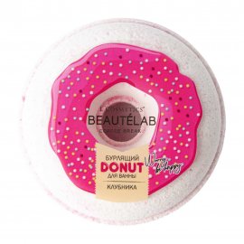 L'Cosmetics Beautelab Донат бурлящий для ванны Клубника 160гр