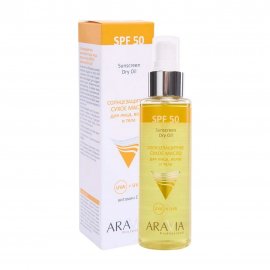 Aravia Professional Масло солнцезащитное сухое для лица,волос и тела SPF50 110мл