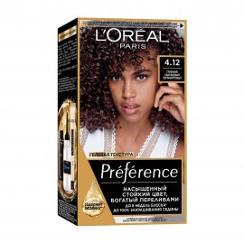 L'Oreal Paris Preference Краска для волос 4.12 Глубокий каштановый перламутровый