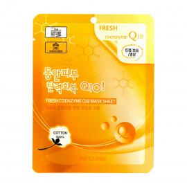 3W Clinic Fresh Маска тканевая для лица Coenzyme Q10 23мл