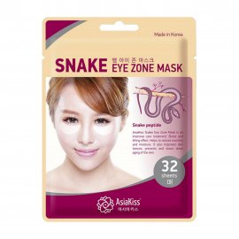 AsiaKiss Snake Патчи тканевые для области под глазами со змеиным ядом 32шт 25гр