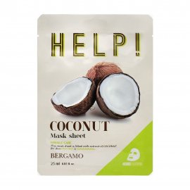Bergamo Help Mask Маска тканевая для лица с экстрактом кокоса 25мл