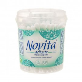 Novita Палочки ватные в банке Delicate 100шт
