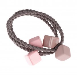 Dewal Beauty Резинки для волос Цветные кубики мини 2шт Розовый DBR3837-1