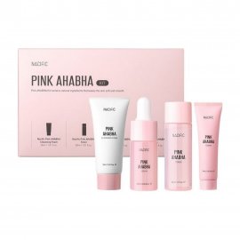 Nacific Pink AHA-BHA Набор миниатюр с кислотами Пенка 30мл+Тонер 30мл+Сыворотка 10мл+Крем 20мл