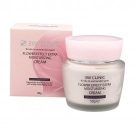 3W Clinic Flower Effect Extra Крем для лица с целебными цветочными экстрактами 50мл