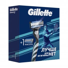Gillette Men Набор Mach3 Станок с 2 сменными кассетами