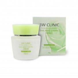 3W Clinic Snail Moist Control Крем для лица антивозрастной с экстрактом слизи улитки 50мл