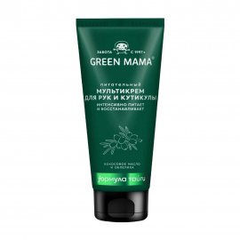 Green Mama Формула Тайги Мультикрем для рук и кутикулы Кокосовое масло и облепиха 100мл