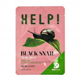 Bergamo Help Mask Маска тканевая питательная для лица с экстрактом черной улитки 25мл