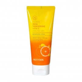 PrettySkin Jeju Tangerine Vita C Гель-пилинг осветляющий для лица с экстрактом мандарина 150мл