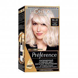 L'Oreal Paris Preference Краска для волос 10.21 Светло-светло-русый перламутровый осветляющий